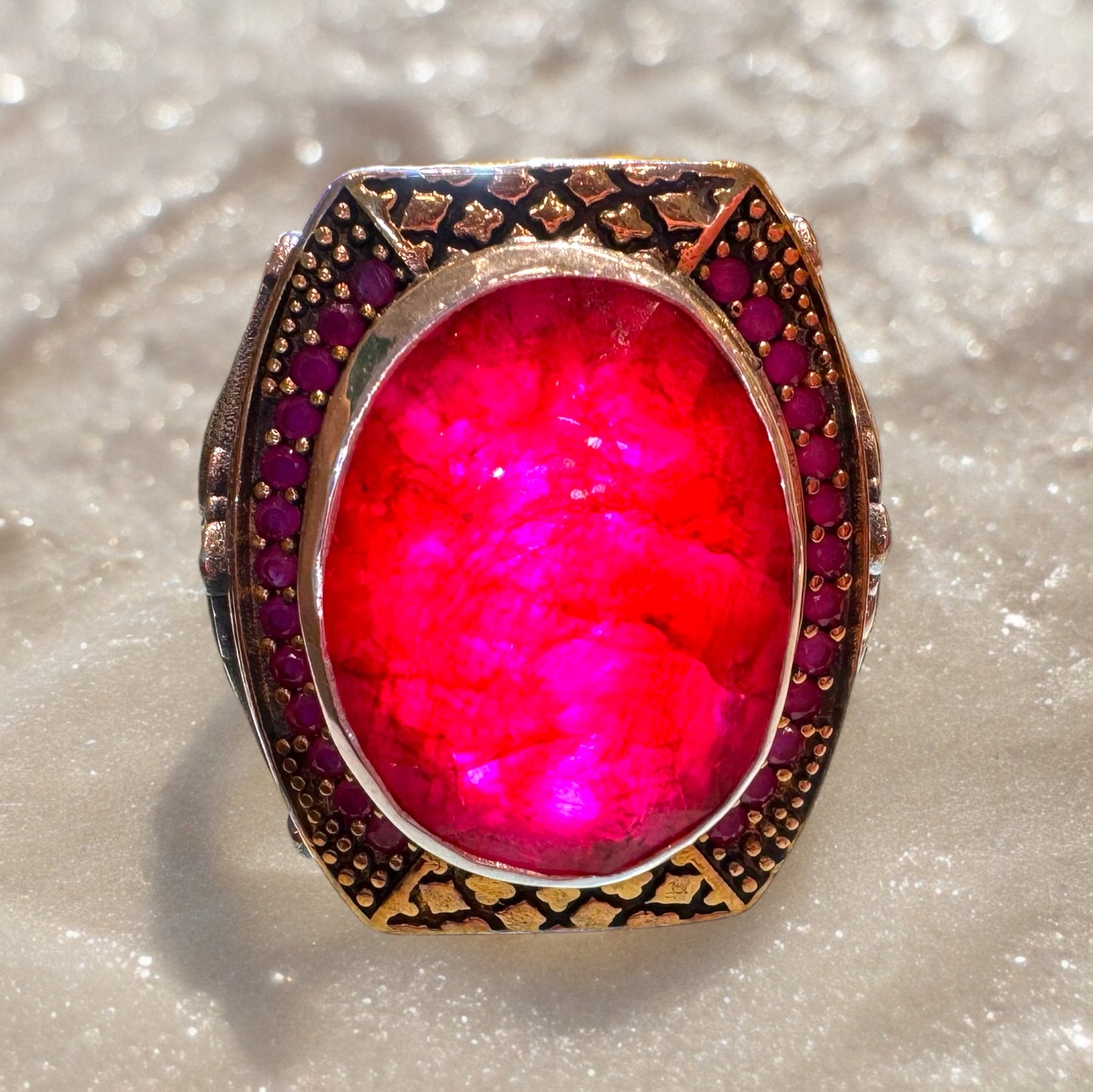 Silver Ring with Ruby